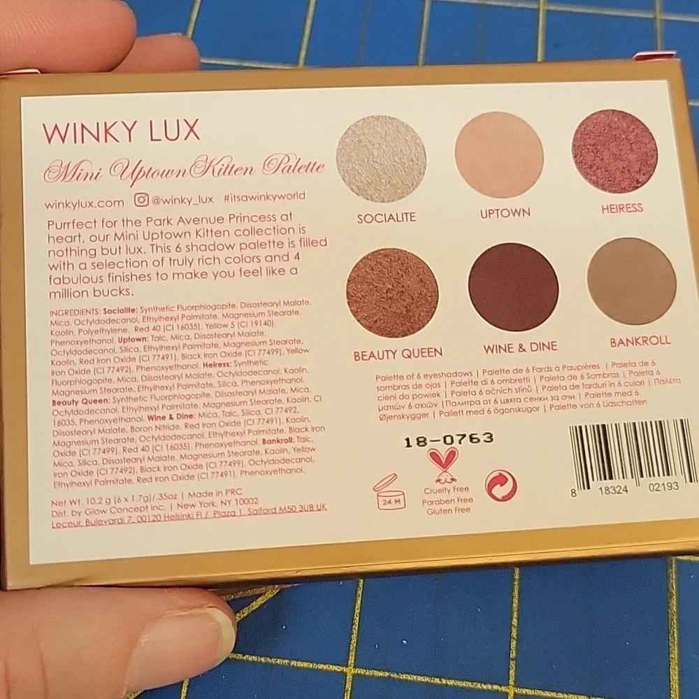 Winky Lux Gold Glitter Makeup Case New in Box